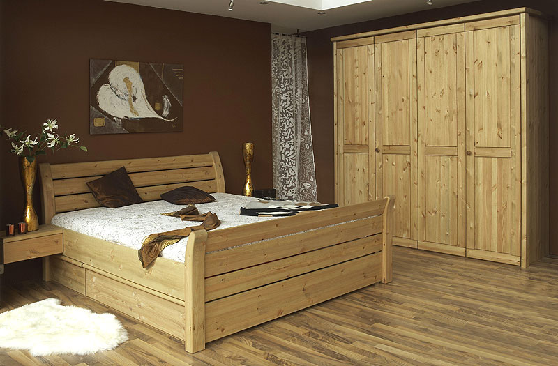 Kiefernholzmöbel - Schlafzimmer massiv Holz Oberfläche gelaugt und geölt