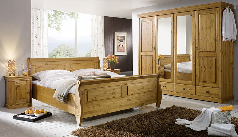 Kiefer Möbel massiv Holz Schlafzimmer gelaugt geölt massiv Holz