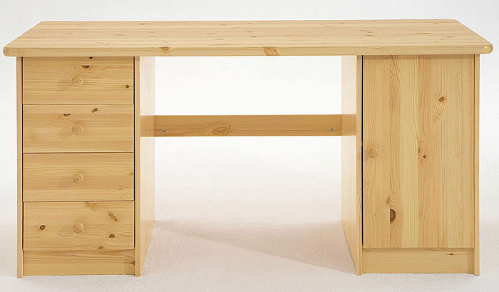 Schreibtisch PC-Tisch Kifer massiv Holz groß