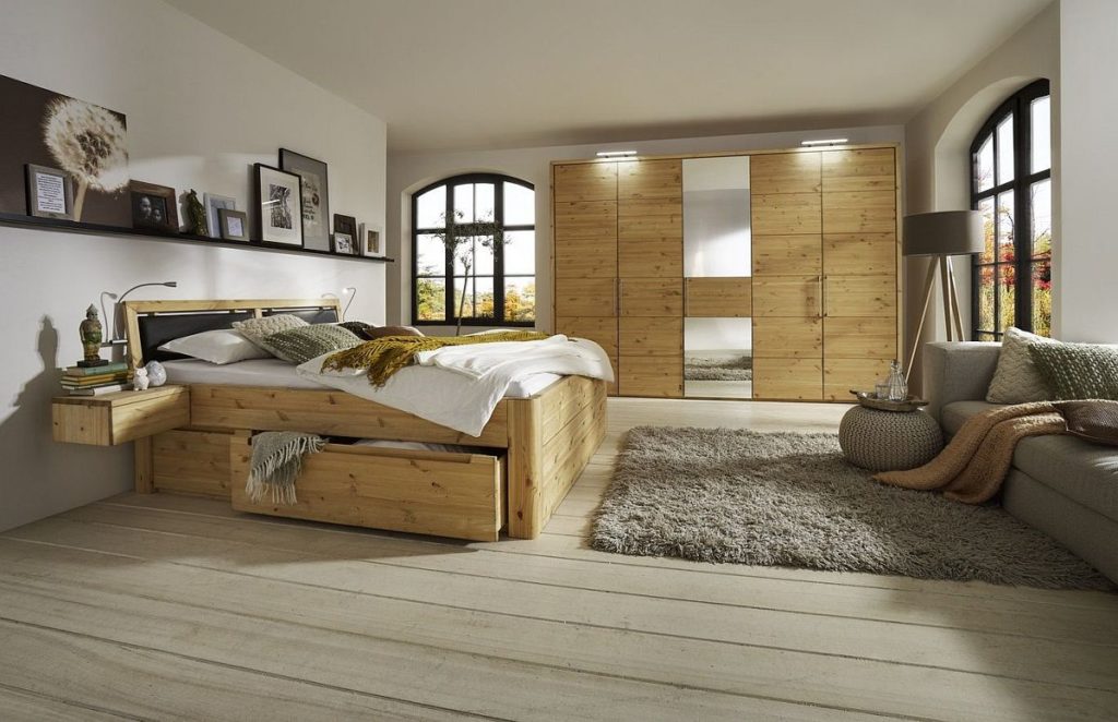 massivholz kiefermoebel schlafzimmer komplett