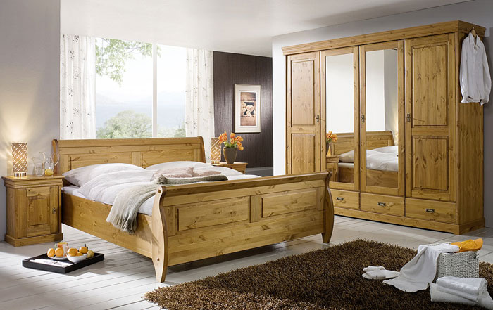Schlafzimmer Roland - Kiefer massiv Holz - von 3S Frankenmöbel bie Casa de mobila